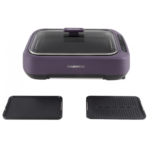 Daewoo S19 PRO 無煙燒烤爐（薰衣草紫）：雙重控煙、水冷過濾、可拆卸清洗